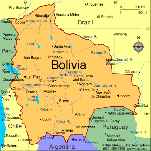 Bolivia Political Map